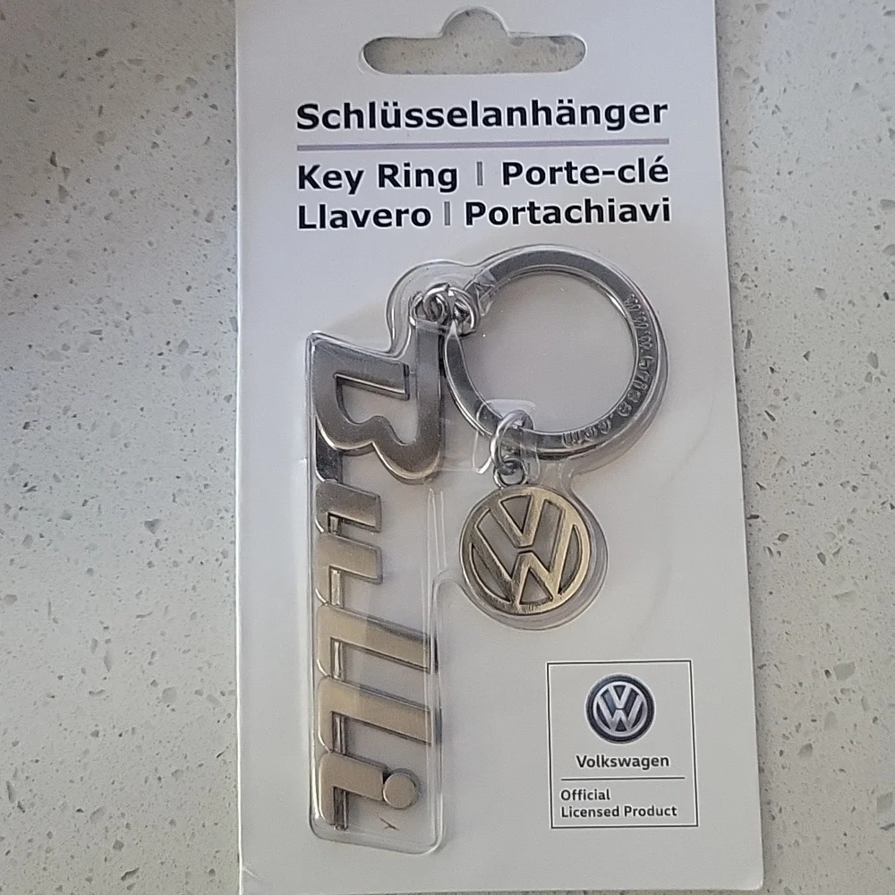 Volkswagen Blue Stainless Steel Water Bottle (LAST CANTEEN) and VW Key Ring